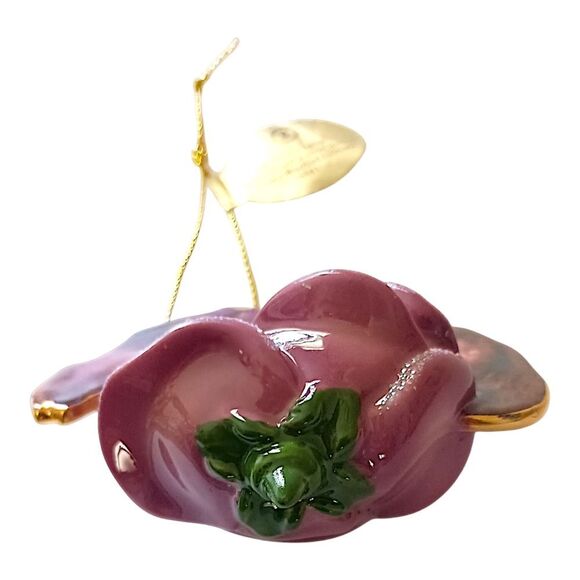 Porcelain Fairy Ornament Purple Bradford Editions Lisa Jane Wings Of Wonder 2001 - Picture 10 of 16